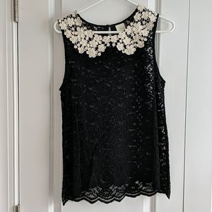 Anthropologie Eloise Lace Blouse with Collar